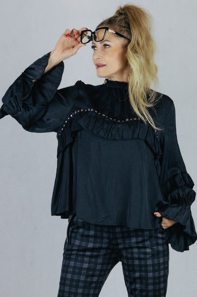 Elegancka bluzka ze stójką S/M Sexy Woman Bluzki Inspiracja Jelenia Gora