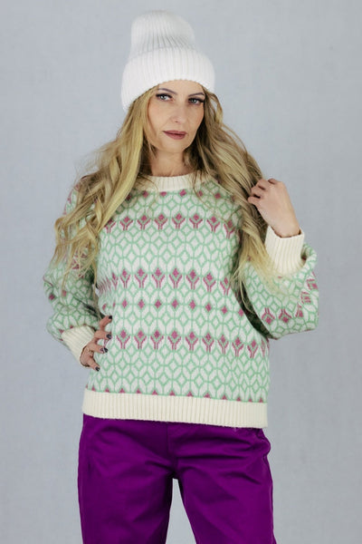Klasyczny sweter w wzory UNIWERSALNY A&G Style Swetry Inspiracja Jelenia Gora