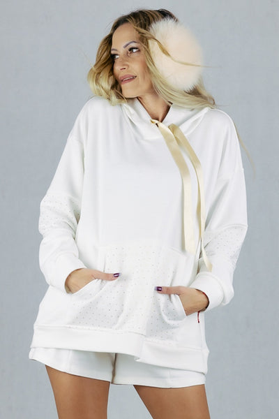Bluza diamonds - biała UNIWERSALNY Sweetissima Bluzki Inspiracja Jelenia Gora