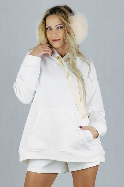 Bluza diamonds - biała UNIWERSALNY Sweetissima Bluzki Inspiracja Jelenia Gora