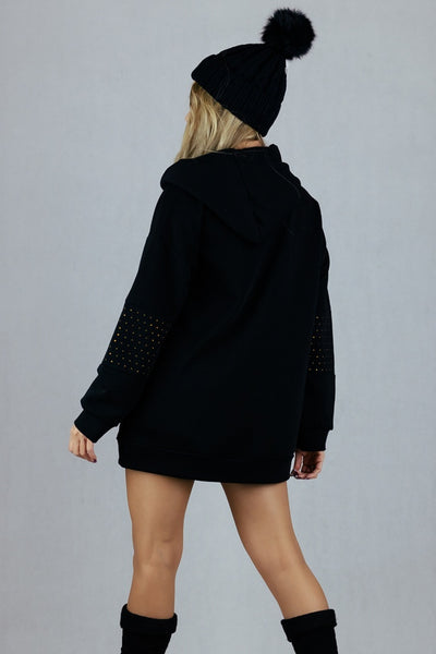 Bluza diamonds - czarna UNIWERSALNY Sweetissima Bluzki Inspiracja Jelenia Gora