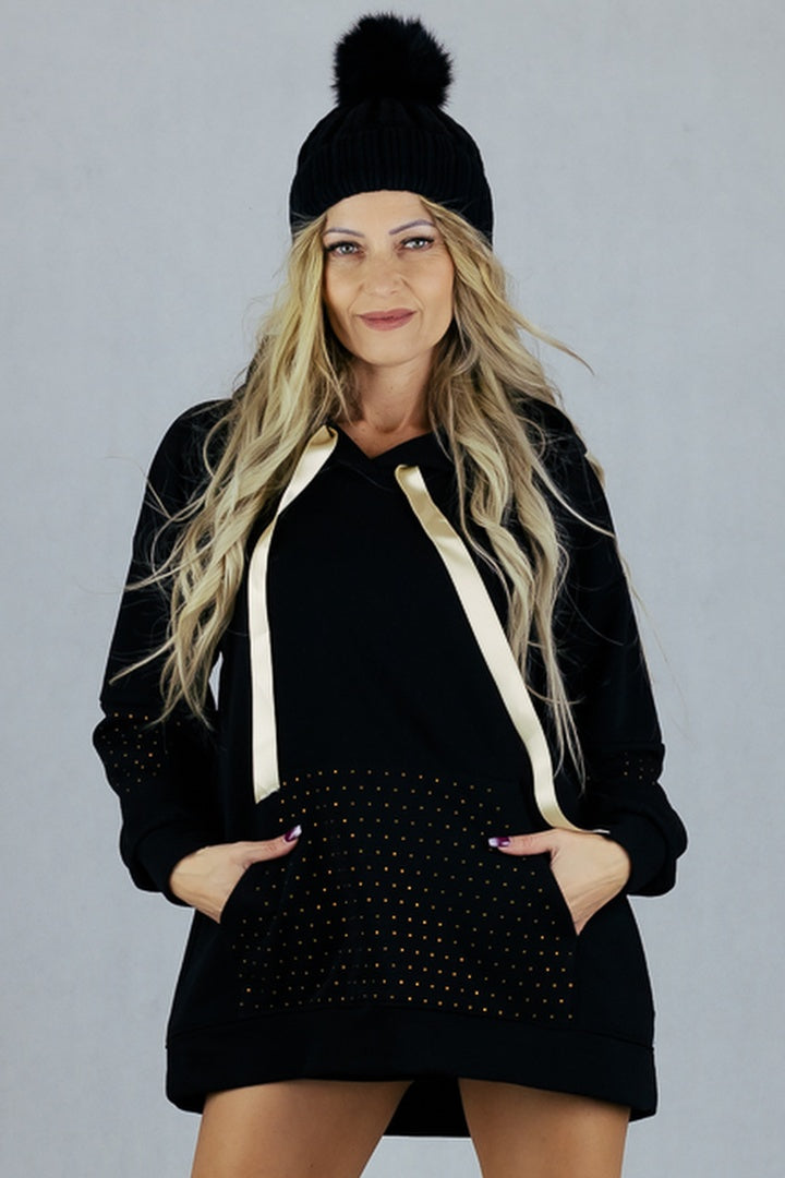 Bluza diamonds - czarna UNIWERSALNY Sweetissima Bluzki Inspiracja Jelenia Gora