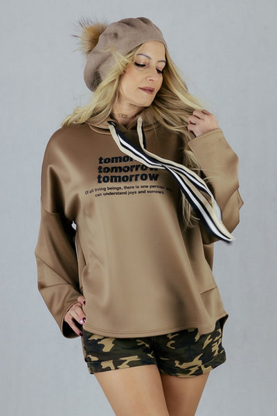 Bluza z kapturem Tomorrow UNIWERSALNY Sweetissima Bluzki Inspiracja Jelenia Gora