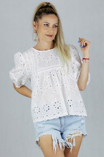 Bluzka boho z bufkami UNIWERSALNY My Moda Bluzki Inspiracja Jelenia Gora