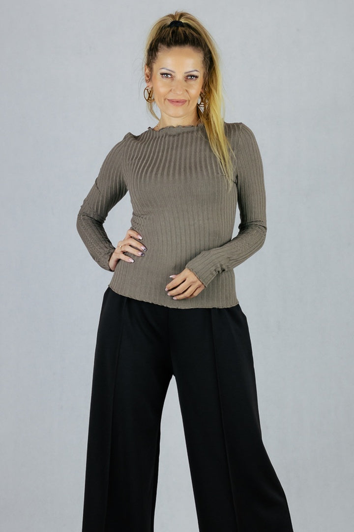 Bluzka prążek UNIWERSALNY Made in Italy Bluzki Inspiracja Jelenia Gora