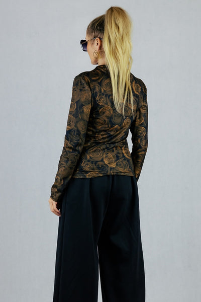 Bluzka w kwiaty 3D - I UNIWERSALNY Made in Italy Bluzki Inspiracja Jelenia Gora