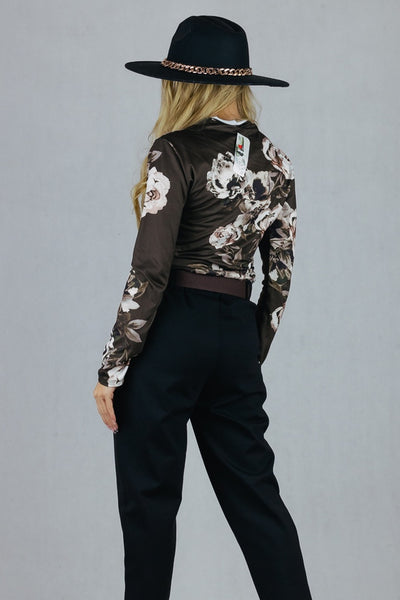 Bluzka w kwiaty 3D - V UNIWERSALNY Made in Italy Bluzki Inspiracja Jelenia Gora