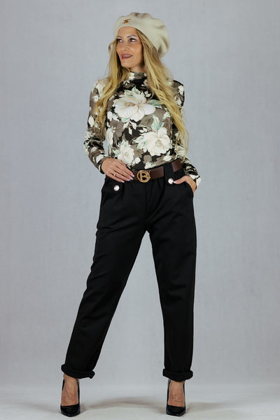 Bluzka w kwiaty 3D - VI UNIWERSALNY Made in Italy Bluzki Inspiracja Jelenia Gora