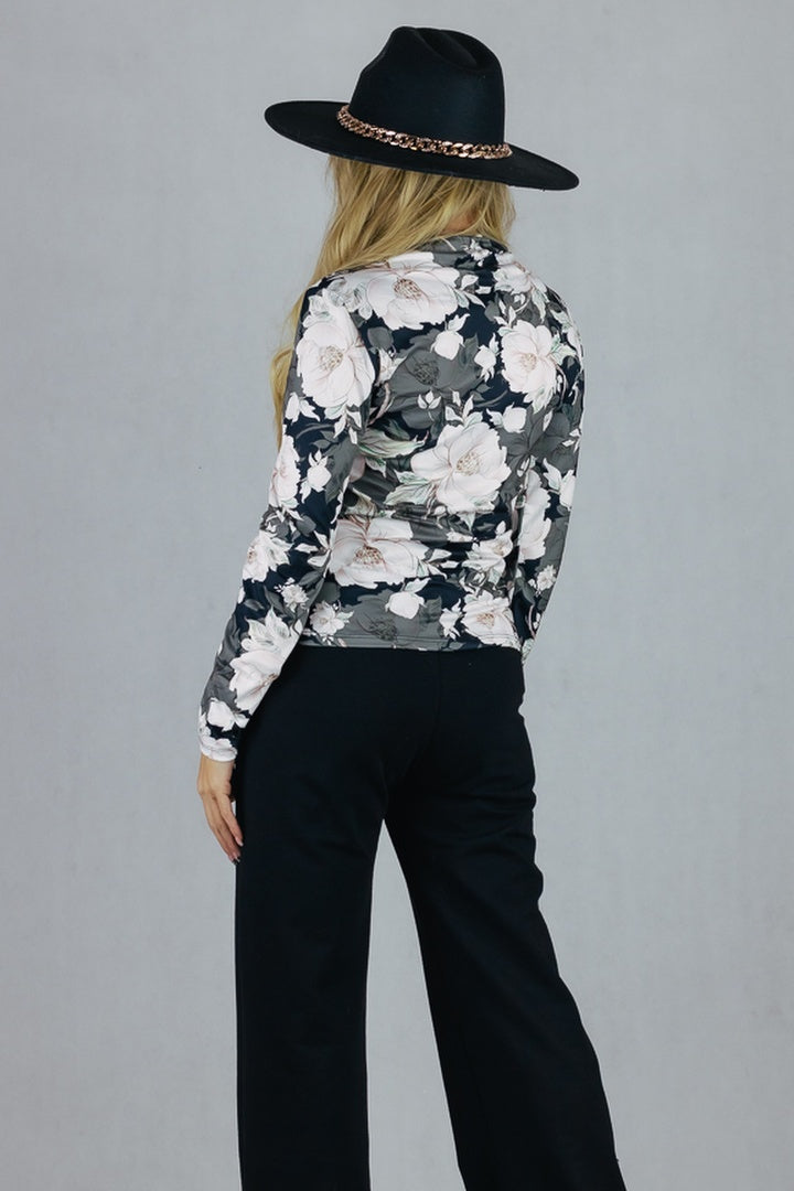 Bluzka w kwiaty 3D - VII UNIWERSALNY Made in Italy Bluzki Inspiracja Jelenia Gora