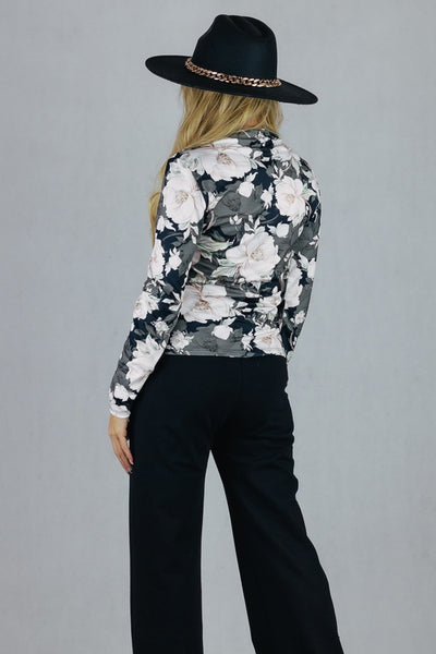 Bluzka w kwiaty 3D - VII UNIWERSALNY Made in Italy Bluzki Inspiracja Jelenia Gora