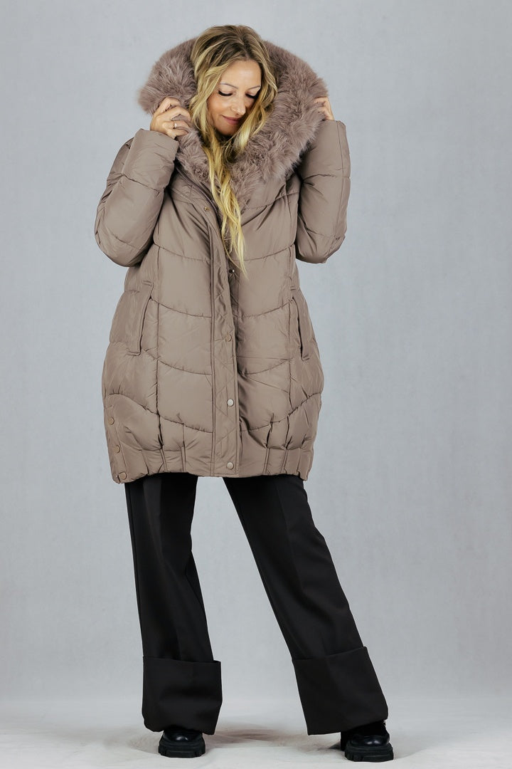 Kurtka z odpinanym futerkiem XXL Happy House Kurtki Inspiracja Jelenia Gora