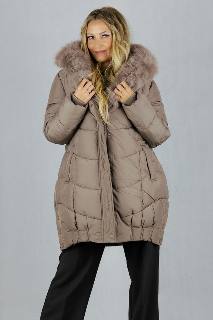 Kurtka z odpinanym futerkiem XXL Happy House Kurtki Inspiracja Jelenia Gora