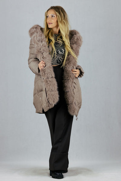 Kurtka z odpinanym futerkiem XXL Happy House Kurtki Inspiracja Jelenia Gora