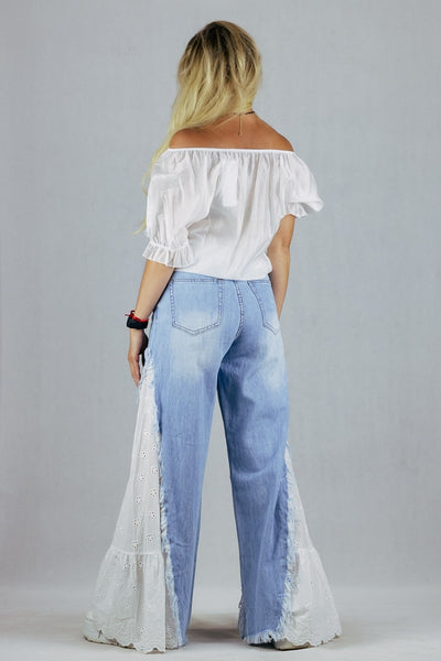 Spodnie jeansowe z wstawkami bawełny Sexy Woman Spodnie Inspiracja Jelenia Gora