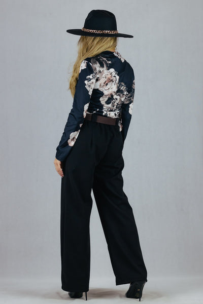 Spodnie z flauszu - czarne UNIWERSALNY Made in Italy Spodnie Inspiracja Jelenia Gora