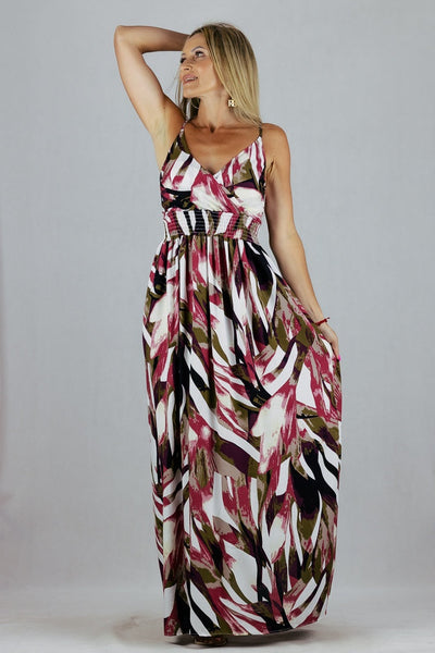 Sukienka Maxi Miss Sara Fashion - bordowa UNIWERSALNY Miss Sara Fashion Sukienki Inspiracja Jelenia Gora