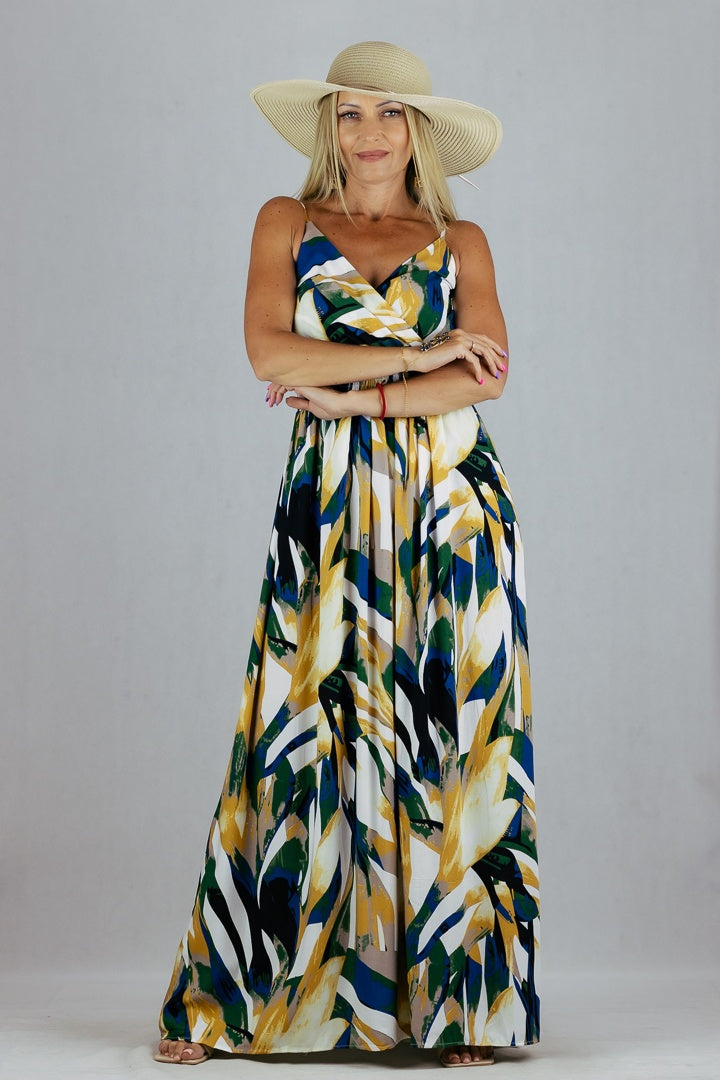 Sukienka Maxi Miss Sara Fashion - zółta UNIWERSALNY Miss Sara Fashion Sukienki Inspiracja Jelenia Gora