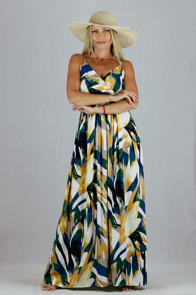 Sukienka Maxi Miss Sara Fashion - zółta UNIWERSALNY Miss Sara Fashion Sukienki Inspiracja Jelenia Gora