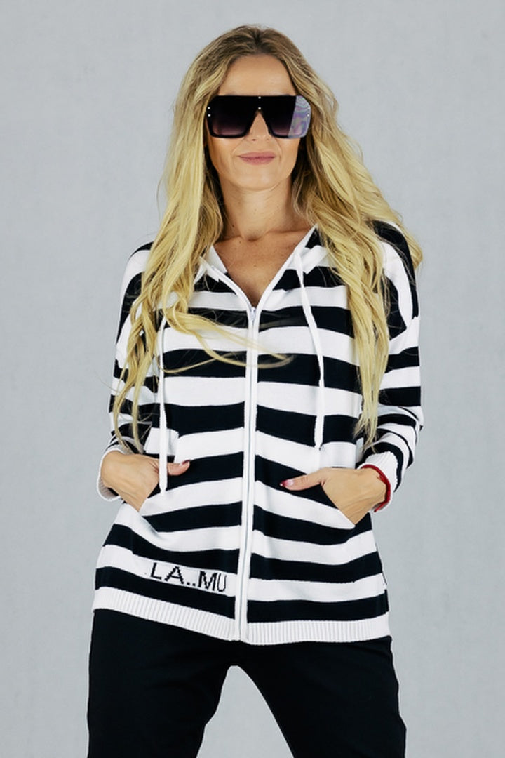 Sweter La Mu z kapturem UNIWERSALNY La Mu Swetry Inspiracja Jelenia Gora