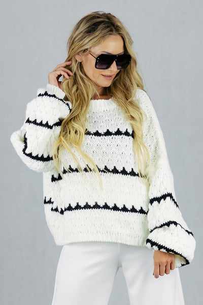 Sweter Milano - biały UNIWERSALNY Made in Italy Swetry Inspiracja Jelenia Gora