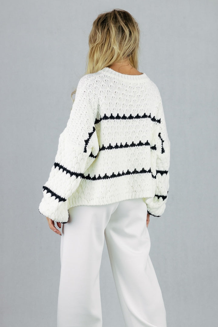 Sweter Milano - biały UNIWERSALNY Made in Italy Swetry Inspiracja Jelenia Gora