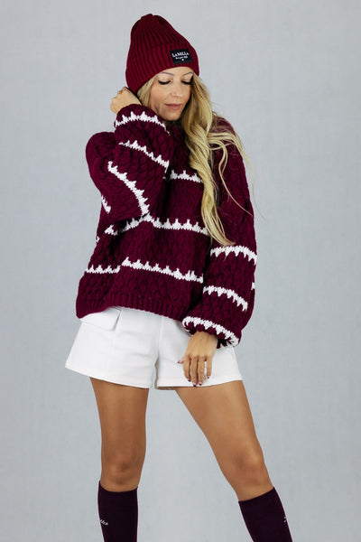 Sweter Milano - bordowy UNIWERSALNY Made in Italy Swetry Inspiracja Jelenia Gora