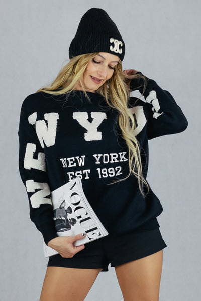 Sweter New York UNIWERSALNY Lamiar Swetry Inspiracja Jelenia Gora
