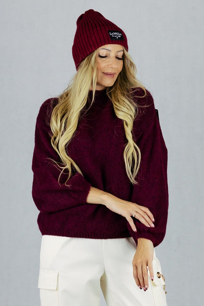 Sweter Velmo - bordowy UNIWERSALNY Made in Italy Swetry Inspiracja Jelenia Gora