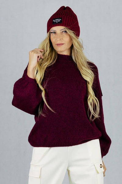 Sweter Velmo - bordowy UNIWERSALNY Made in Italy Swetry Inspiracja Jelenia Gora