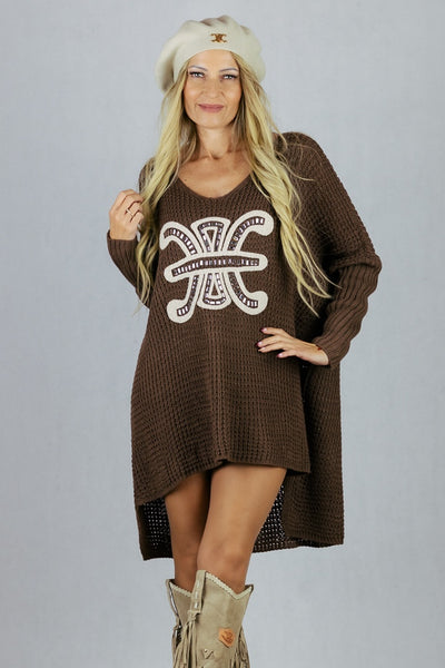 Sweter z przedłużanym tyłem UNIWERSALNY Made in Italy Swetry Inspiracja Jelenia Gora