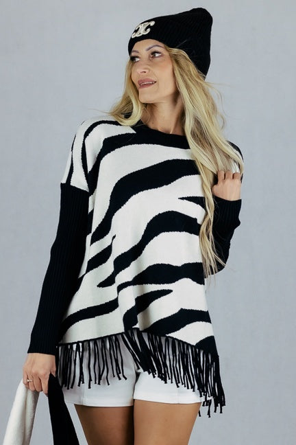 Sweter Zebra UNIWERSALNY Made in Italy Swetry Inspiracja Jelenia Gora