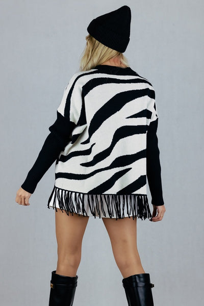 Sweter Zebra UNIWERSALNY Made in Italy Swetry Inspiracja Jelenia Gora