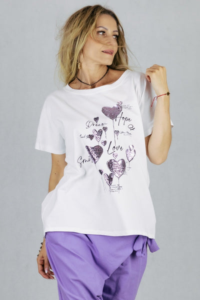 T-shirt hearts UNIWERSALNY Azura T-Shirty Inspiracja Jelenia Gora