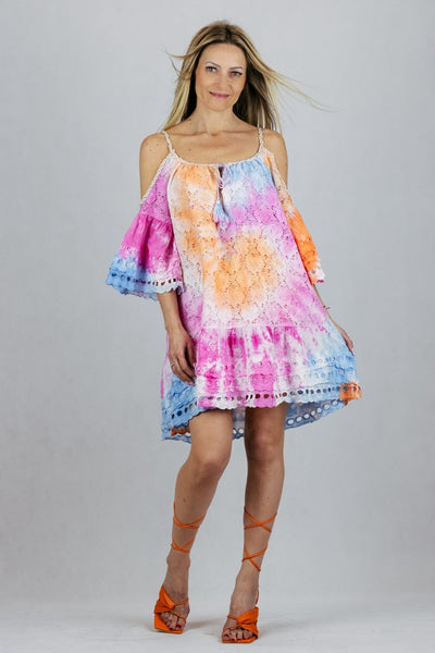 Sukienka kolorowa Boho UNIWERSALNY Made in Italy Sukienki Inspiracja Jelenia Gora